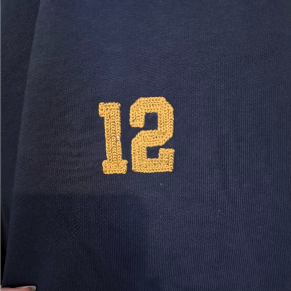 Anine Bing Sport Navy Sweatpants with Gold Embroidery - Picture 7 of 11